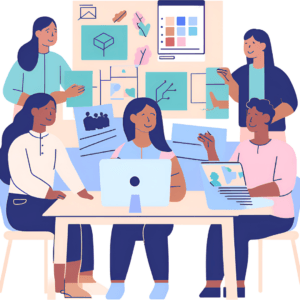 insegnanti che lavorano al computer