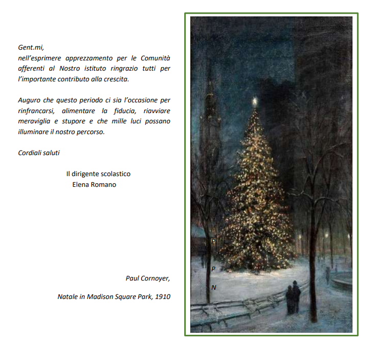 Auguri di Natale della Dirigente